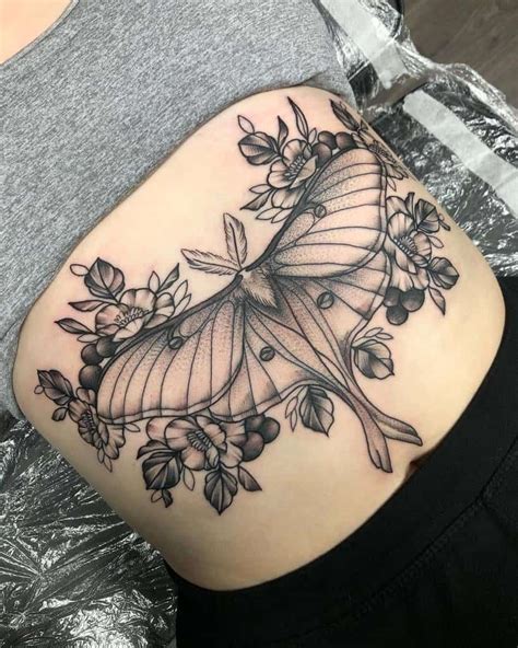 black luna moth tattoo|45 Amazing Luna Moth Tattoo Ideas